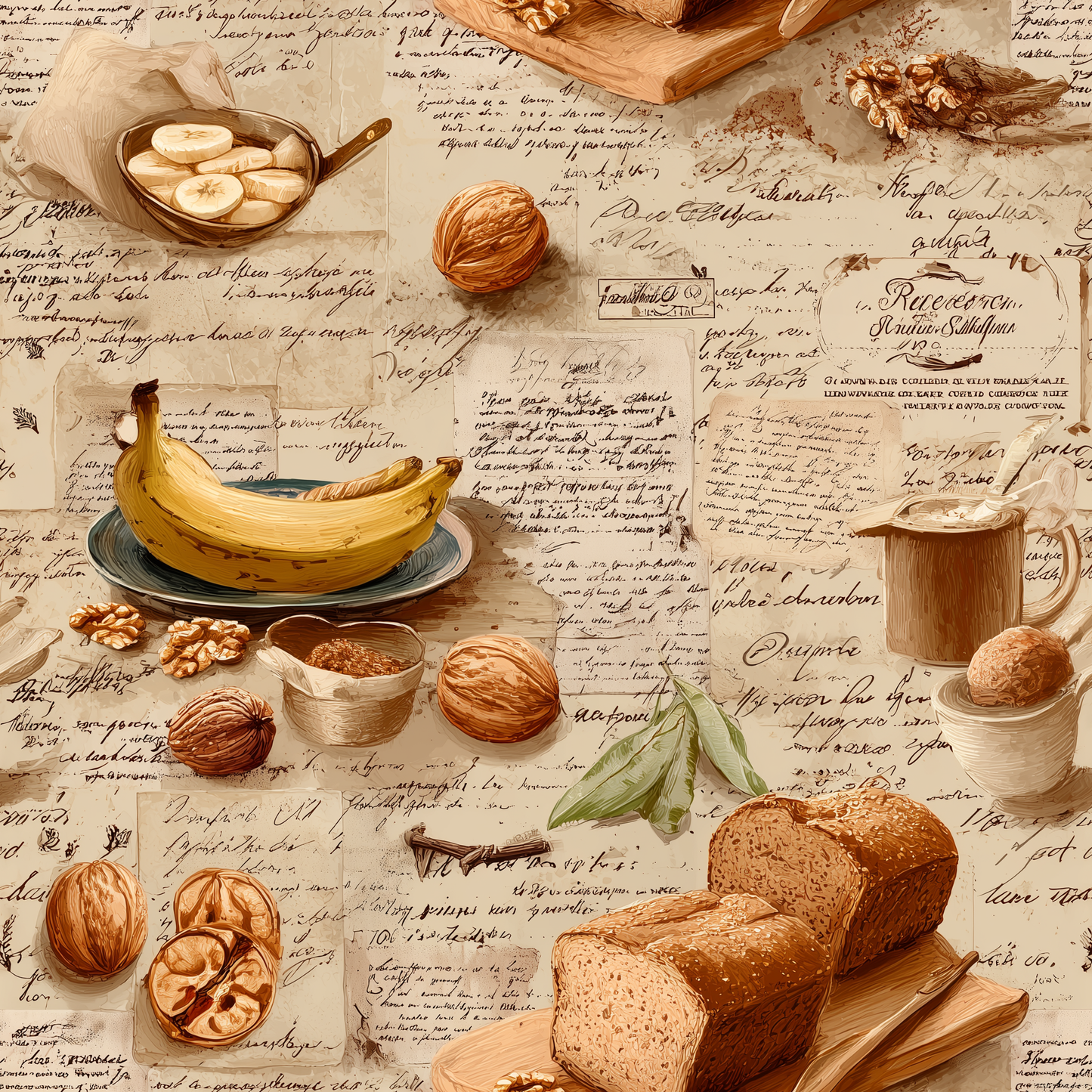 Grandma's Banana Nut Bread Recipe Candle