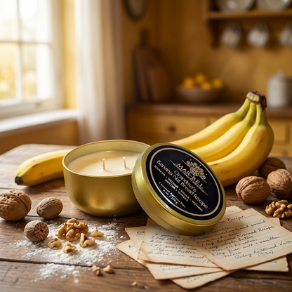 Grandma's Banana Nut Bread Recipe Candle